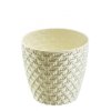 Kötött mintás műanyag kaspó 0,75 literes méretben fehér háttéren