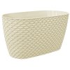 Kötött mintás ovális műanyag kaspó 4,25 literes méretben fehér háttéren