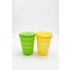 tupperware újhullám pohár 330 ml zöld sárga szívószálas