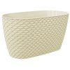 Ovális Kötött mintás kaspó tört fehér
