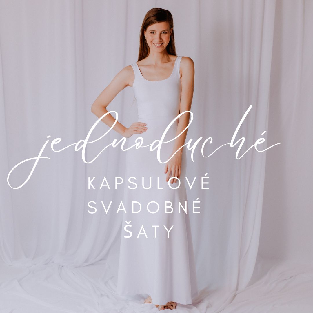 Jednoduché kapsulové svadobné šaty