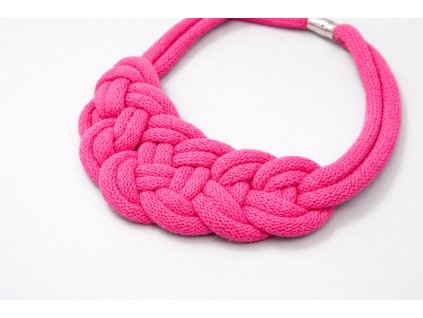 PLETENÝ BAVLNENÝ NÁHRDELNÍK NODEFIELD (RUŽOVÝ) | UZLI