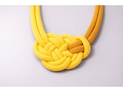PLETENÝ NÁHRDELNÍK TWO-TONE (ŽLTÝ) | UZLI