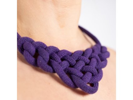 PLETENÝ BAVLNENÝ NÁHRDELNÍK SIMPLEWAY (FIALOVÝ) 1