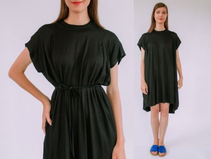 BAMBUSOVÉ OVERSIZED ŠATY TILDA (ČIERNE) | MIESTNI