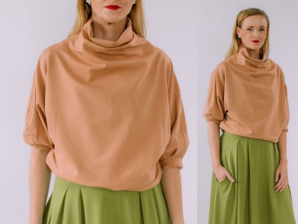 TEPLÁKOVÝ TOP ADAM (SVETLÁ MOCHA) | MIESTNI