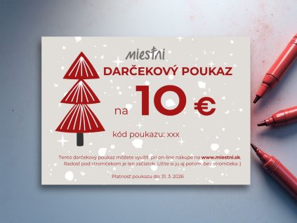 VIANOČNÝ DARČEKOVÝ POUKAZ NA 10 EUR