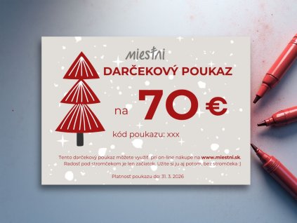 VIANOČNÝ DARČEKOVÝ POUKAZ NA 70 EUR