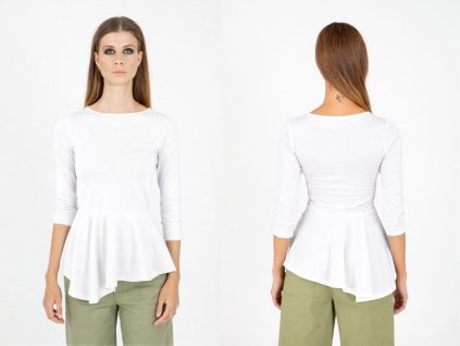 DÁMSKE BAVLNENÉ TRIČKO SARA (BIELE) | MIESTNI