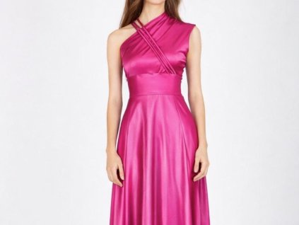 DLHÉ LESKLÉ ŠATY EMA (RUŽOVÉ) | MIESTNI