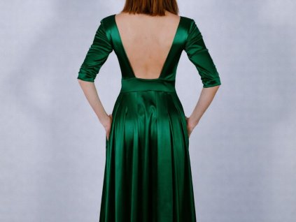 DLHÉ ŠATY AFRODITA Z PLAVKOVINY (ZELENÉ) | MIESTNI