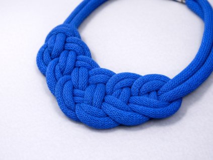 PLETENÝ BAVLNENÝ NÁHRDELNÍK NODEFIELD (MAVOMODRÝ) | UZLI