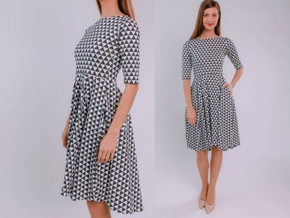 DÁMSKE ŠATY KLASIK (ČIERNO-BIELE) | MIESTNI