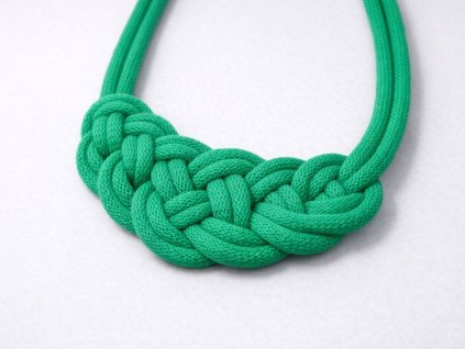 PLETENÝ BAVLNENÝ NÁHRDELNÍK NODEFIELD (ZELENÝ) | UZLI