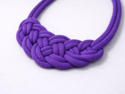 PLETENÝ BAVLNENÝ NÁHRDELNÍK NODEFIELD (FIALOVÝ) | UZLI