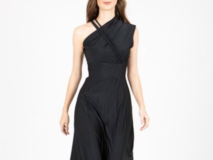 DLHÉ LESKLÉ ŠATY EMA (ČIERNE) | MIESTNI