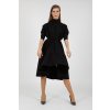 ÚPLETOVÉ OVERSIZED ŠATY IDA S ¾ RUKÁVOM (ČIERNE) | MIESTNI