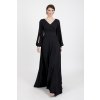 DLHÉ ÚPLETOVÉ ŠATY SOFIA (ČIERNE) | MIESTNI