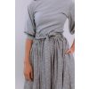 BAVLNENÁ MIDI SUKŇA NINA (SIVÁ) | MIESTNI