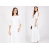 DLHÉ MODALOVÉ ŠATY AFRODITA (BIELE) | MIESTNI