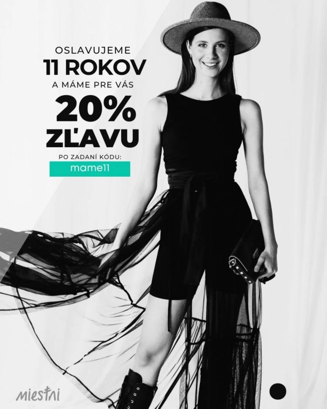 Nezabudnite 🤍 Ešte dnes oslavujeme a darček máte stále od nás 🎉 -20 % na všetko kód: mame11 #miestni #nosimmiestnych...