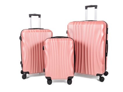 Cestovní kufry Mifex V83, sada 3kusů,36l, 58l, 98l,růžovozlatá,TSA