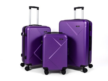 Cestovní kufry Mifex V99, sada 3kusů,36l, 58l, 98l,fialový TSA
