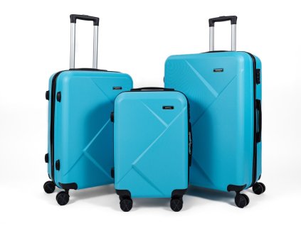 Cestovní kufry Mifex V99, sada 3kusů,36l, 58l, 98l,tyrkysová ,TSA