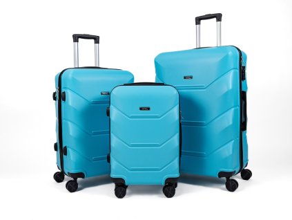 Cestovní kufry Mifex V265, sada 3kusů,36l, 58l, 98l,modrá ,TSA
