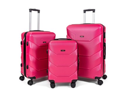 Cestovní kufry Mifex V265, sada 3kusů,36l, 58l, 98l,růžová,TSA