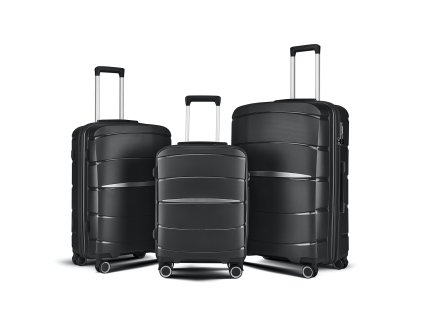 Cestovní kufry Mifex PP13 exclusive, sada 3kusů, 36l, 67l, 98l ,černá TSA