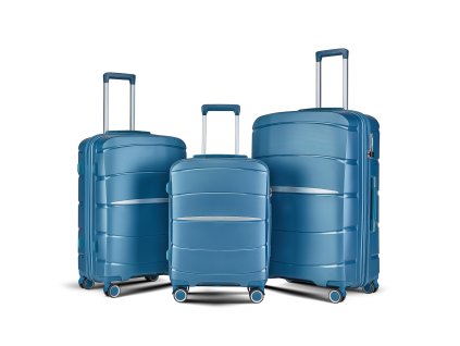 Cestovní kufry Mifex PP13 exclusive, sada 3kusů, 36l, 67l, 98l ,modrá TSA