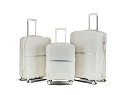 Cestovní kufry Mifex PP13 exclusive, sada 3kusů, 36l, 67l, 98l ,béžová TSA