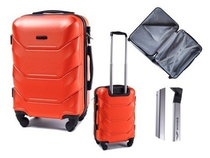 Cestovní kufr skořepinový Wings 147,oranžový,mini 26L