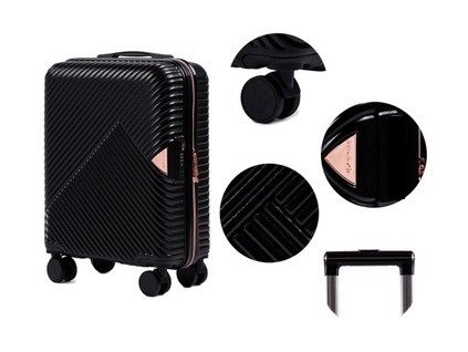 Cestovní kufr skořepinový Wings WN01,36L, malý,černý