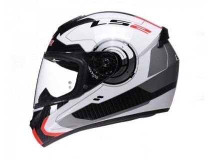 Integrální helma LS2 FF351 ATMOS white red vel.M