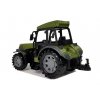 Zelený traktor s přívěsem na balíky sena na dálkové ovládání 2.4G