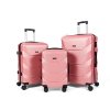 Cestovní kufry Mifex V265, sada 3kusů,M,L,XL,růžovozlatá,TSA