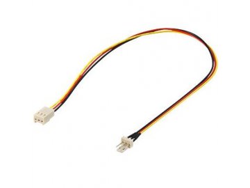 Kabel Akasa PremiumCord k ventilátoru 3pin samec - 3pin samice 0,3m, prodlužovací
