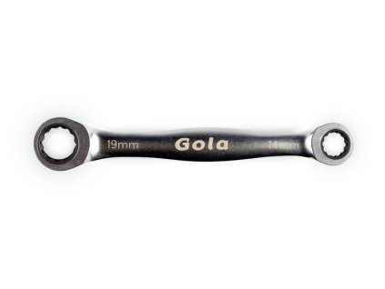 Ráčnový oboustraný očkový klíč 14x19 Gola 611419