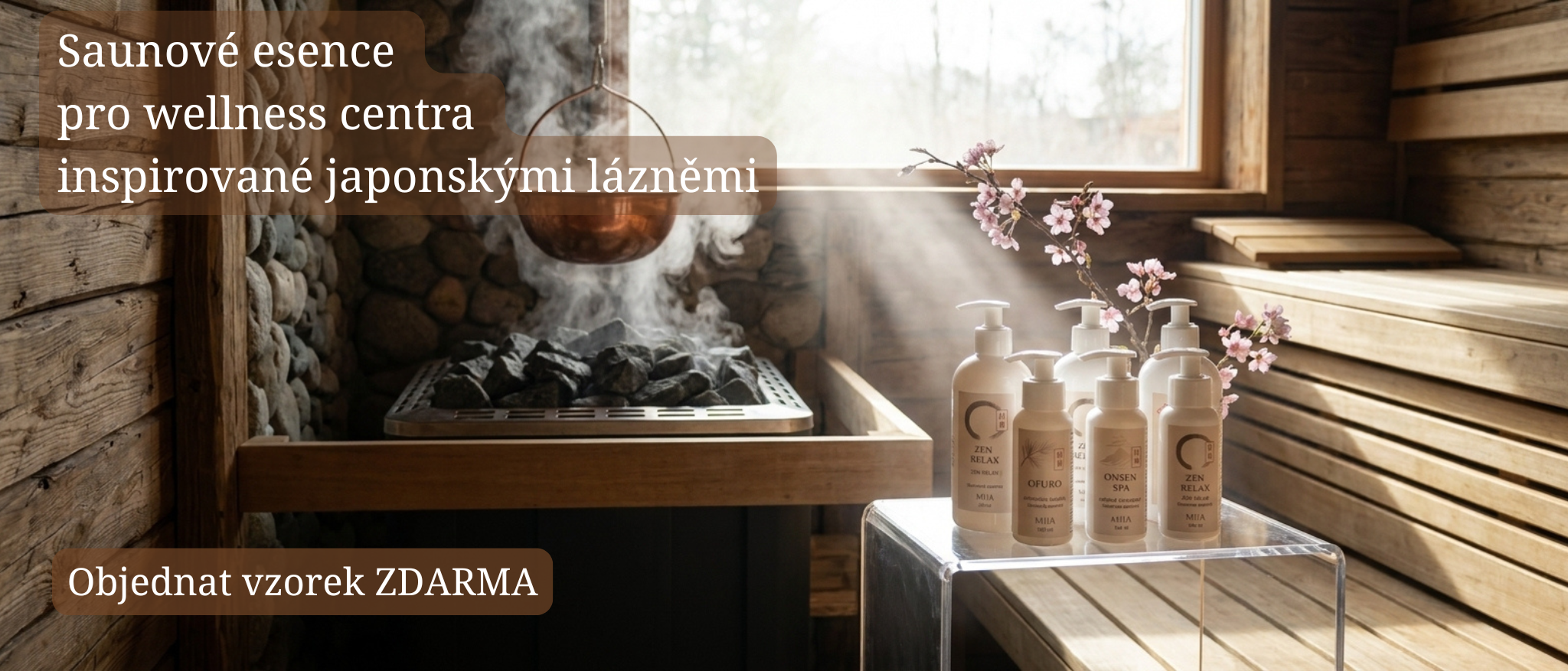 Saunové esence pro wellness centra inspirované Japonskými lázněmi