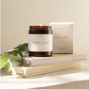 Meditační svíčka TADY a TEĎ - SOJO vs. MIJA mýdlárna | slow bath and body shop