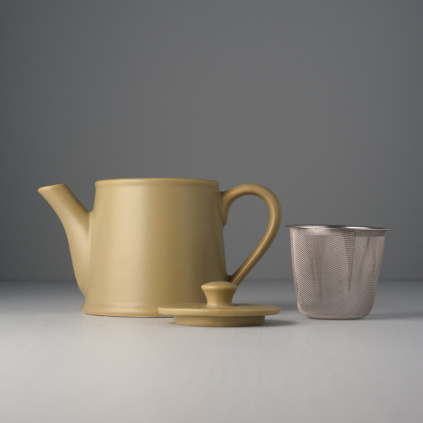 Teapot with Strainer, TEACUP, pistachio