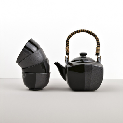 Tea Set, GUNMETAL, 5 pieces