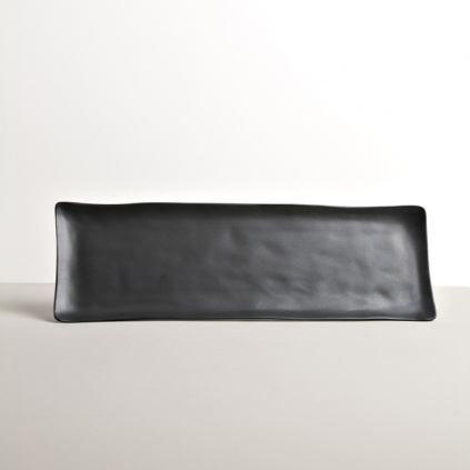 Black sashimi plate MODERN 33 x 11 cm