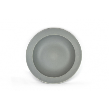 Plate with wide rim, grey 21,5 x 4,5 cm
