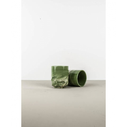 Mug without Handle, marble green