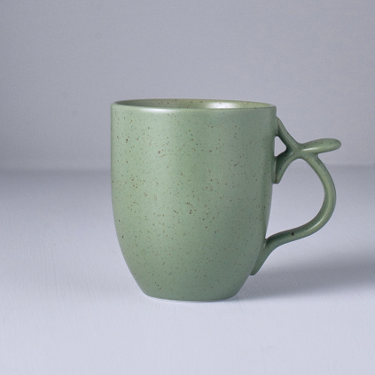 Cup with Unusual Handle, TEA CUP, green