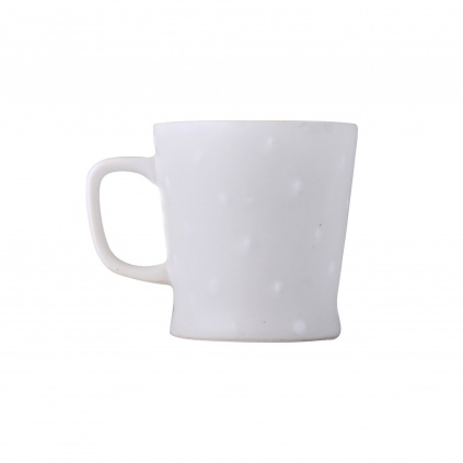 Cup, TEA CUP, ivory with white detail