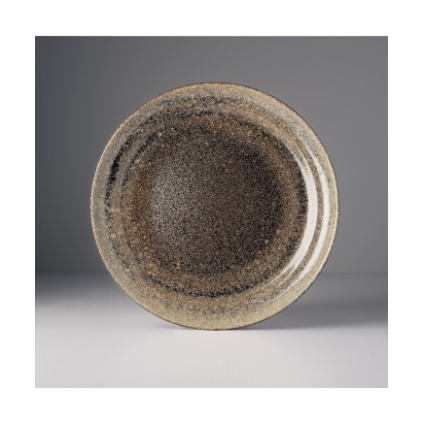 Round Plate 26 cm, coffee foam